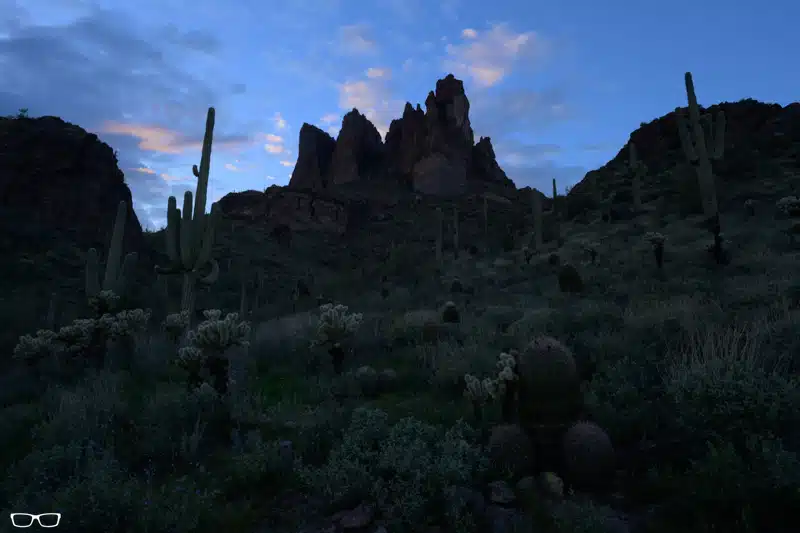 underexposed landscape from arizona